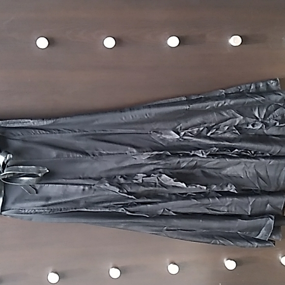 CCO | ADRIENNE VITTADINI | Black Sheer Maxi Skirt Size 0 =A-Line High Waist - Picture 10 of 15